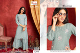 Smylee Salma Rayon Slub Kurti With Sharara Wholsale Catalog Collection