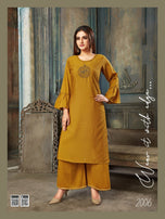 Smylee Veronica-2 Chinon Silk With Work Readymade Kurti Catalog Collection