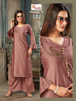Smylee Veronica-2 Chinon Silk With Work Readymade Kurti Catalog Collection