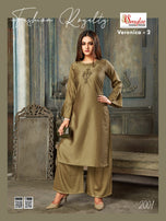 Smylee Veronica-2 Chinon Silk With Work Readymade Kurti Catalog Collection