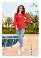 Mittoo Poorva 8 Viscose Designer Tops Catalog Collection