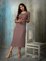 Trendy-Drishti Rayon Designer Kurtis Catalog Collection