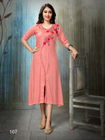 Trendy-Drishti Rayon Designer Kurtis Catalog Collection