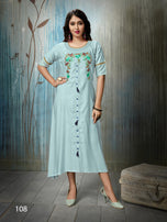 Trendy-Drishti Rayon Designer Kurtis Catalog Collection