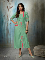 Trendy-Drishti Rayon Designer Kurtis Catalog Collection