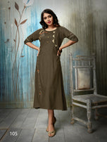 Trendy-Drishti Rayon Designer Kurtis Catalog Collection