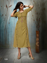 Trendy-Drishti Rayon Designer Kurtis Catalog Collection