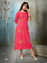 Trendy-Drishti Rayon Designer Kurtis Catalog Collection