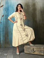 Trendy-Drishti Rayon Designer Kurtis Catalog Collection