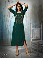 Trendy-Drishti Rayon Designer Kurtis Catalog Collection