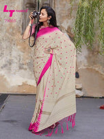 Lt Megha Party Wear Linen Silk Resham Work Saree Catalog Collection At Textile Malll