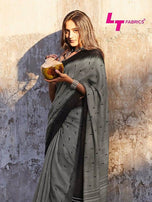 Lt Megha Party Wear Linen Silk Resham Work Saree Catalog Collection At Textile Malll