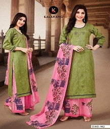 Kalarang Maira 2 Satin Print Embroidered Dress Material Catalog Collection