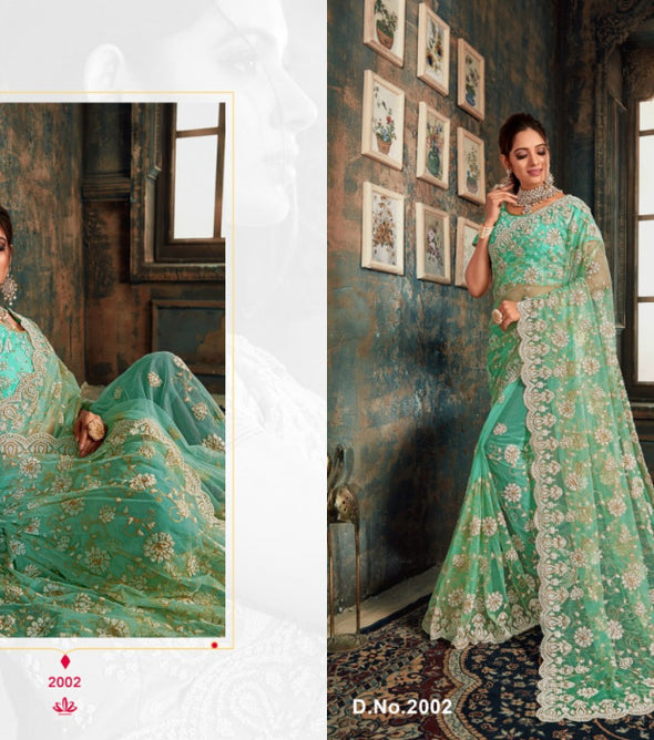 Vellora 10 Net Party Wear Handwork Saree Catalog Collection