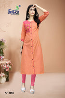 Alishka Peark Cotton Designer Kurtis Catalog Collection