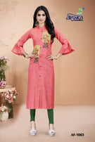 Alishka Peark Cotton Designer Kurtis Catalog Collection