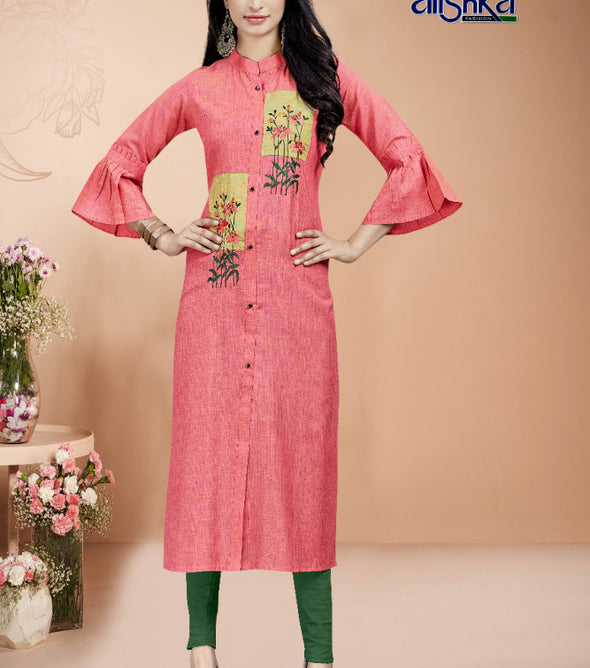 Alishka Peark Cotton Designer Kurtis Catalog Collection