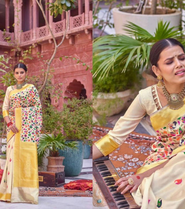 Shangrila Kaasani Silk Weaving Zari Silk Saree Catalog Collection