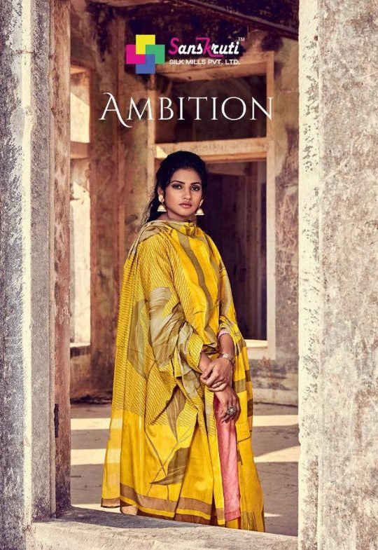 Sanskruti Ambition Cotton Jam Silk Dress Material Catalog