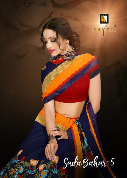 Haytee Sada Bahar Vol-5 Running Wear Casual Saree Catalog