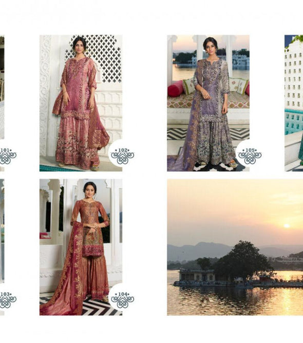 LT Arunima Designer Salwar kameez Catalog Sharara Style in Sale Rate