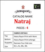 Rangoon Natraj Rayon Printed With Work Readymade Suits Catalog