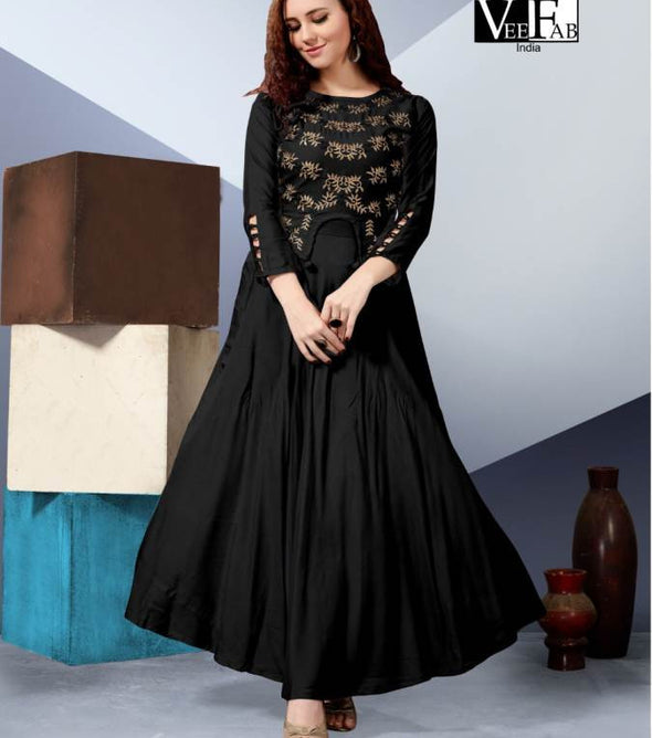 Vf Milano Dyed Rayon Kurti With Skirt Catalog Collection