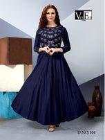 Vf Milano Dyed Rayon Kurti With Skirt Catalog Collection