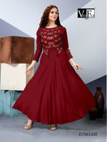 Vf Milano Dyed Rayon Kurti With Skirt Catalog Collection