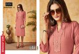 Grafion Samairaa 3 Rayon With Work Kurtis Catalog Collection