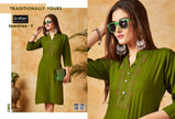 Grafion Samairaa 3 Rayon With Work Kurtis Catalog Collection