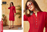Grafion Samairaa 3 Rayon With Work Kurtis Catalog Collection