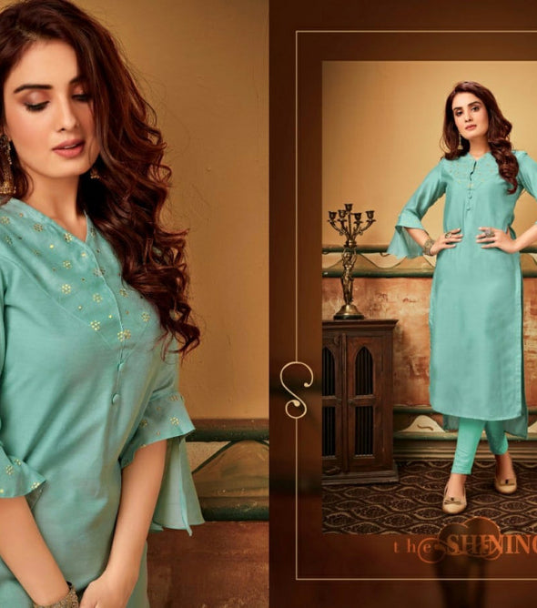 Privaa-Nirvana Viscose Muslin Kurti With Bottom Catalog Collection