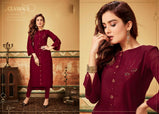 Privaa-Nirvana Viscose Muslin Kurti With Bottom Catalog Collection