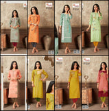 Smylee-Fiza Hevy Slub Rayon Work Kurtis Catalog Collection