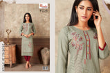 Smylee-Fiza Hevy Slub Rayon Work Kurtis Catalog Collection