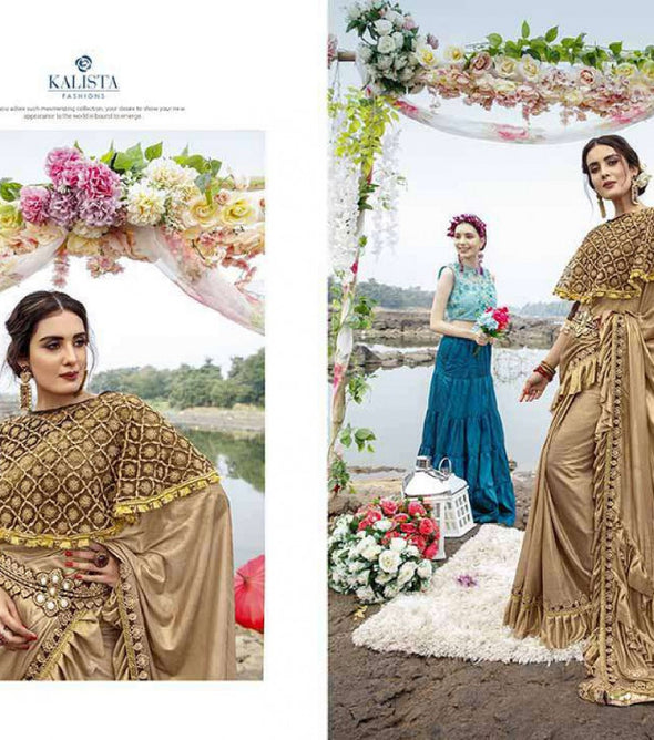 Kalista Sensation 2 Designer Embroidered Georgette Saree Catalog Collection