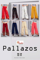 Smylee Pallazos Heavy Rayon Embroidery Worked Palazzo Catalog Collection