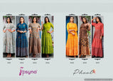Psyna Phool 2 Heavy Cotton Slub Gown Style Long Kurti Catalog Collection