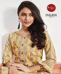 Lt nitya Inaaya 2 Stylish Cotton Weaving Kurti With Bottom Catalog Collection