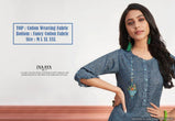 Lt nitya Inaaya 2 Stylish Cotton Weaving Kurti With Bottom Catalog Collection