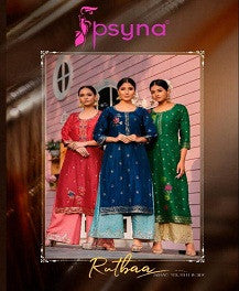 Psyna Rutba Designer Dola Silk Kurti With Bottom Catalog Collection