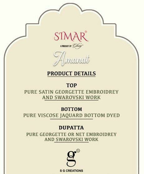 Glossy Simar Amanat Festive Wear Rich Salwar Kameez Catalog Collection