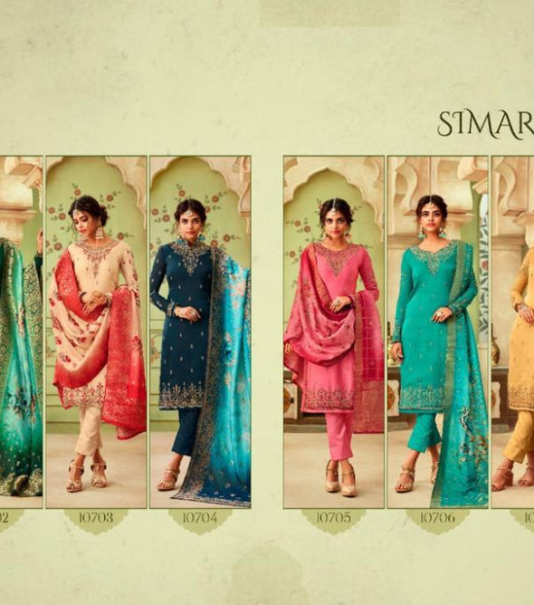 Glossy Maheera Designer Wedding Wear Salwar Suits Catalog Collection