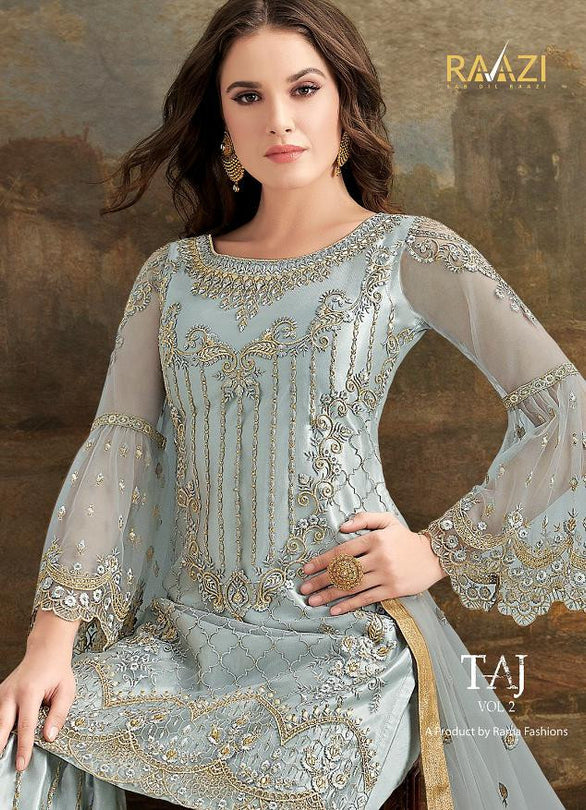 Rama Raazi Taj 2 Designer Embroidered Pakistani Suits Catalogs Collection