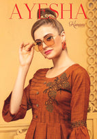 Kanasu Ayesha Heavy Rayon Flair Pattern Short Kurtis Catalog Collection