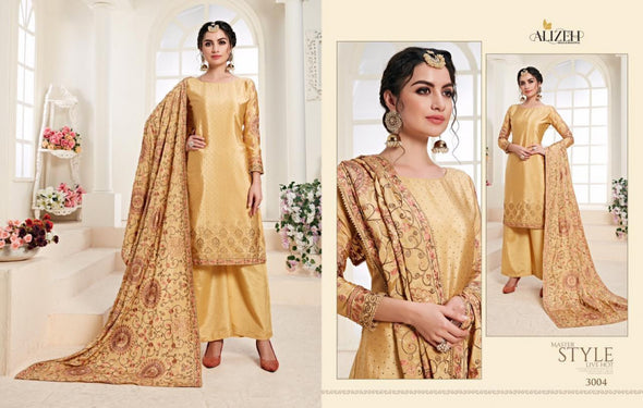 Aliizeh Zaida 3 Premium Chinon Designer Embroidered Salwar Suits Catalog Collection
