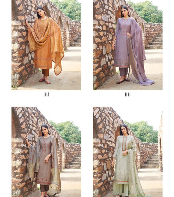 Bela Lamhe Designer Muslin Salwar Suits Catalog Collection