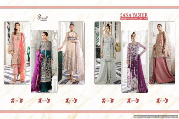 Shree Sana Yashir Embroidered Collection Designer Pakistani Suits Catalog Collection