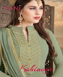 Rani Kohinoor 12 Heavy Faux Georgette Festive Wear Salwar Suits Catalog Collection